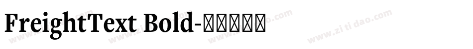 FreightText Bold字体转换